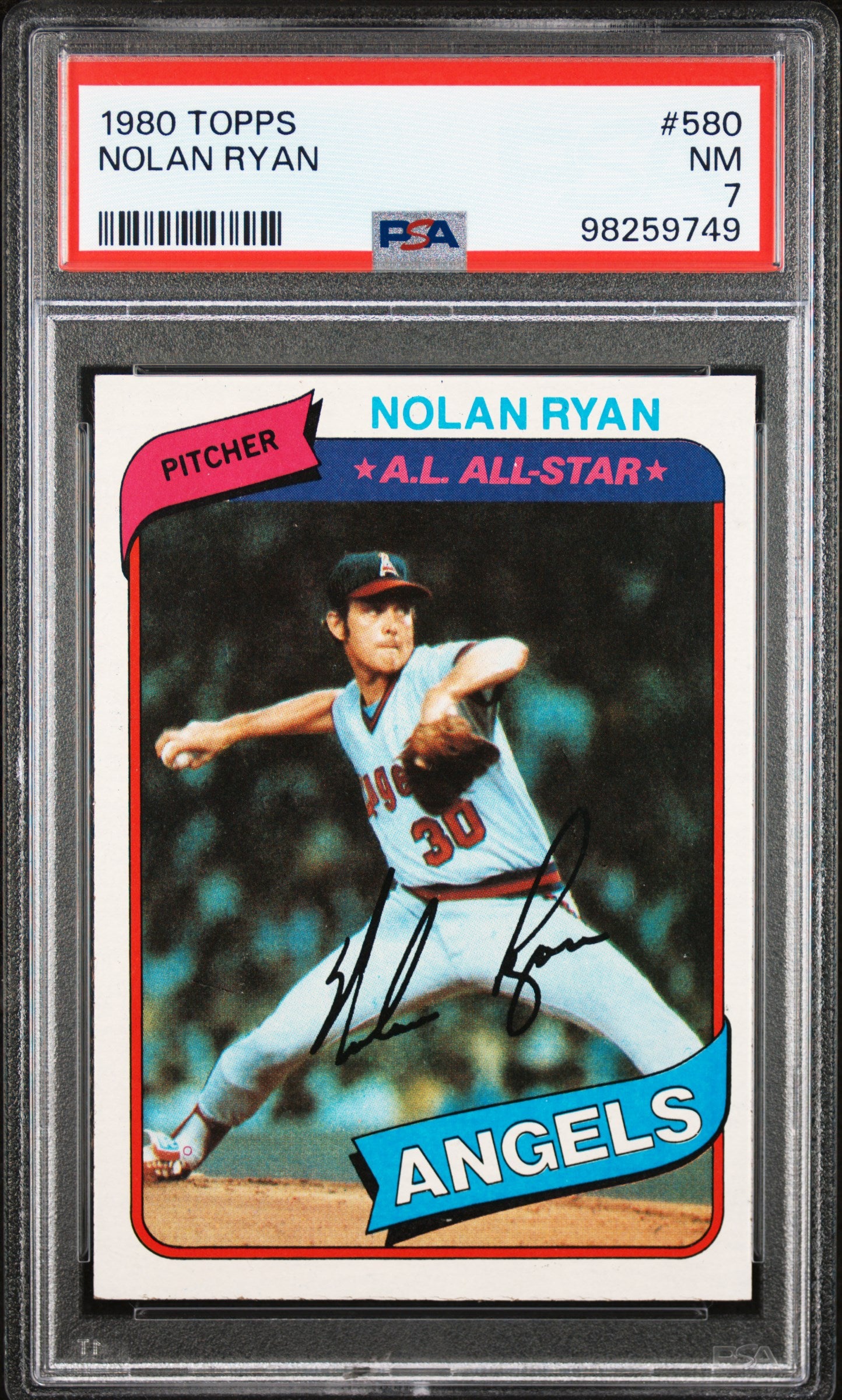 1980 Topps #580 Nolan Ryan PSA 7