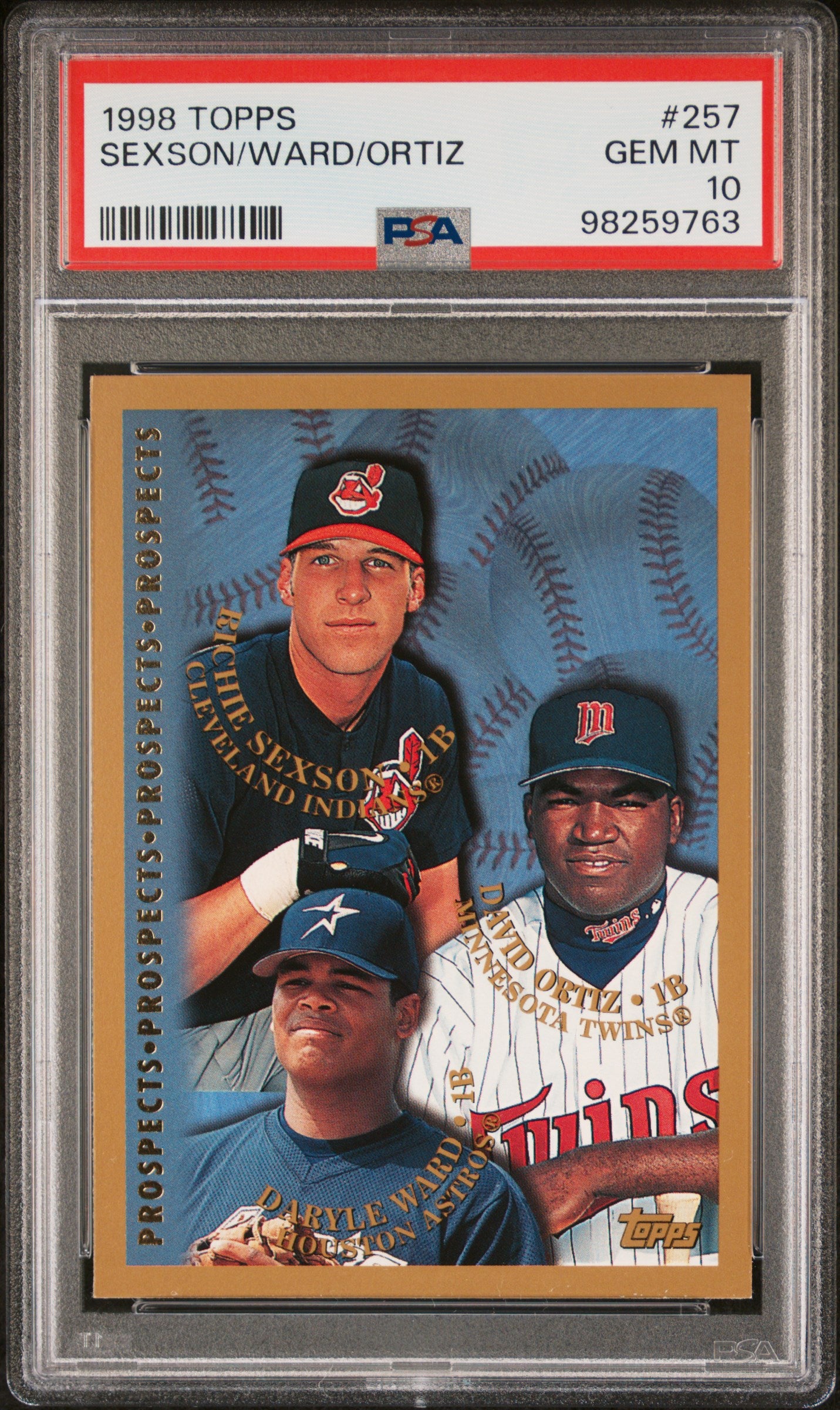 1998 Topps #257 Sexson/Ward/Ortiz PSA 10