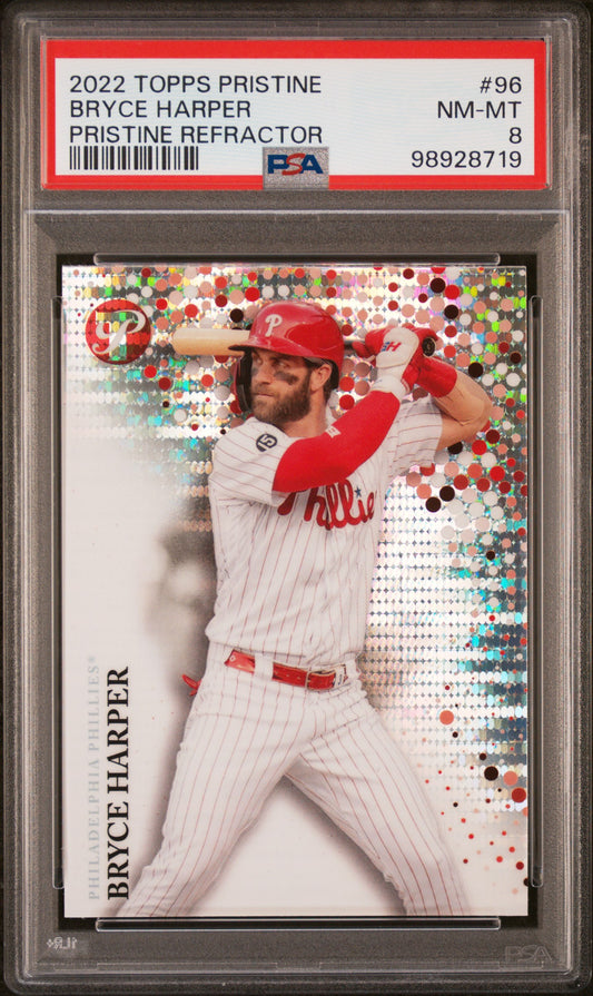 2022 Topps Pristine #96 Bryce Harper Pristine Refractor PSA 8