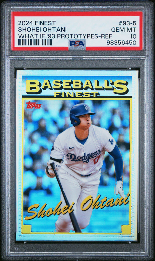 2024 Topps Finest What If 1993 Finest Prototypes #93-5 Shohei Ohtani Ref PSA 10