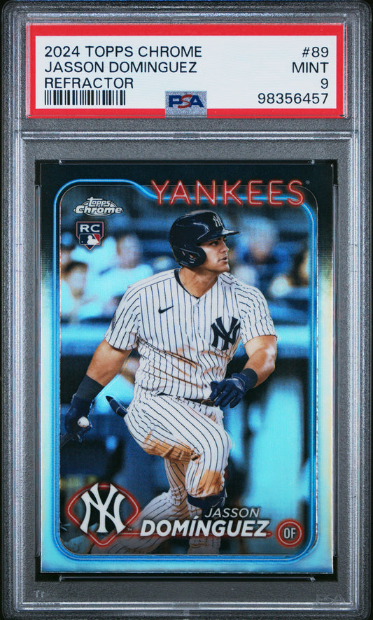 2024 Topps Chrome #89 Jasson Dominguez Refractor PSA 9