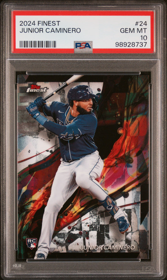 2024 Topps Finest #24 Junior Caminero PSA 10
