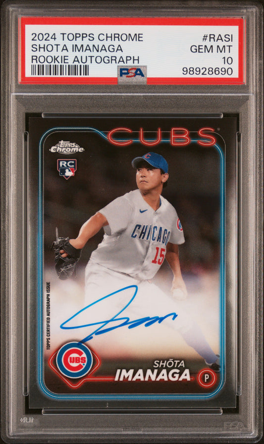 2024 Topps Chrome Rookie Autographs #RASI Shota Imanaga PSA 10