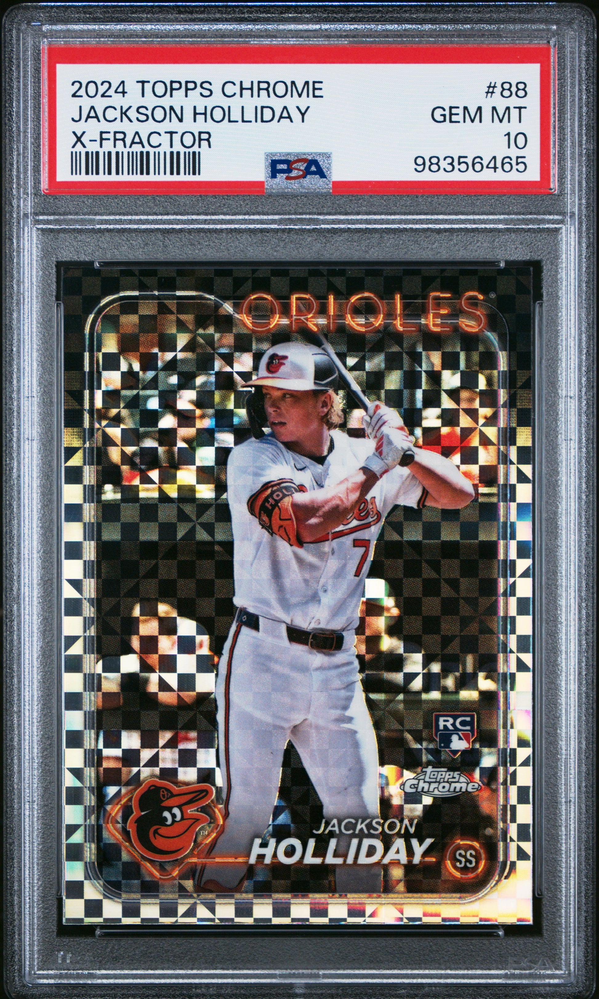 2024 Topps Chrome #88 Jackson Holliday X-Fractor PSA 10