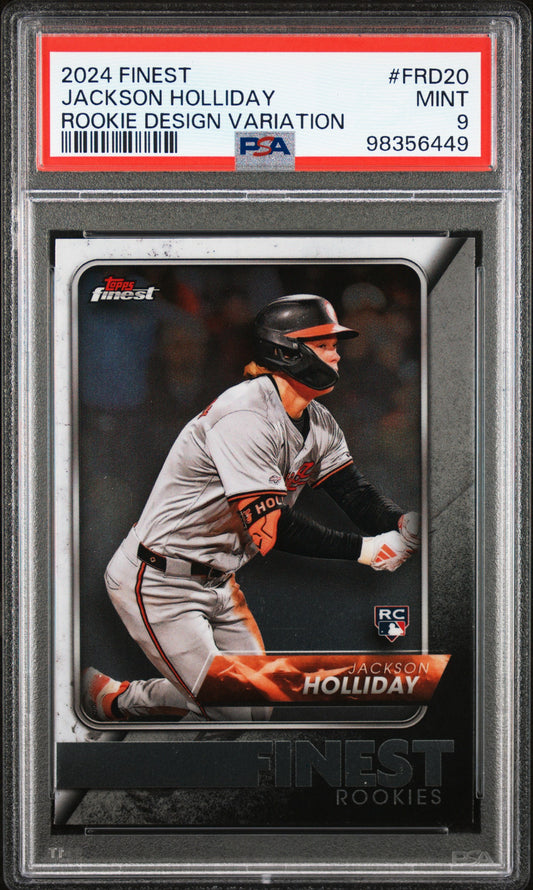 2024 Topps Finest Finest Rookie Design Variation #FRD20 Jackson Holliday PSA 9
