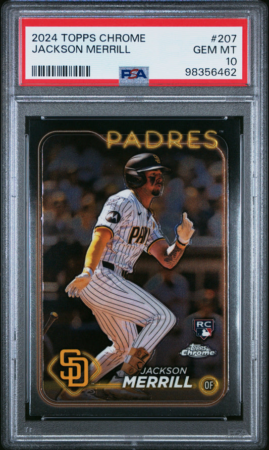 2024 Topps Chrome #207 Jackson Merrill PSA 10