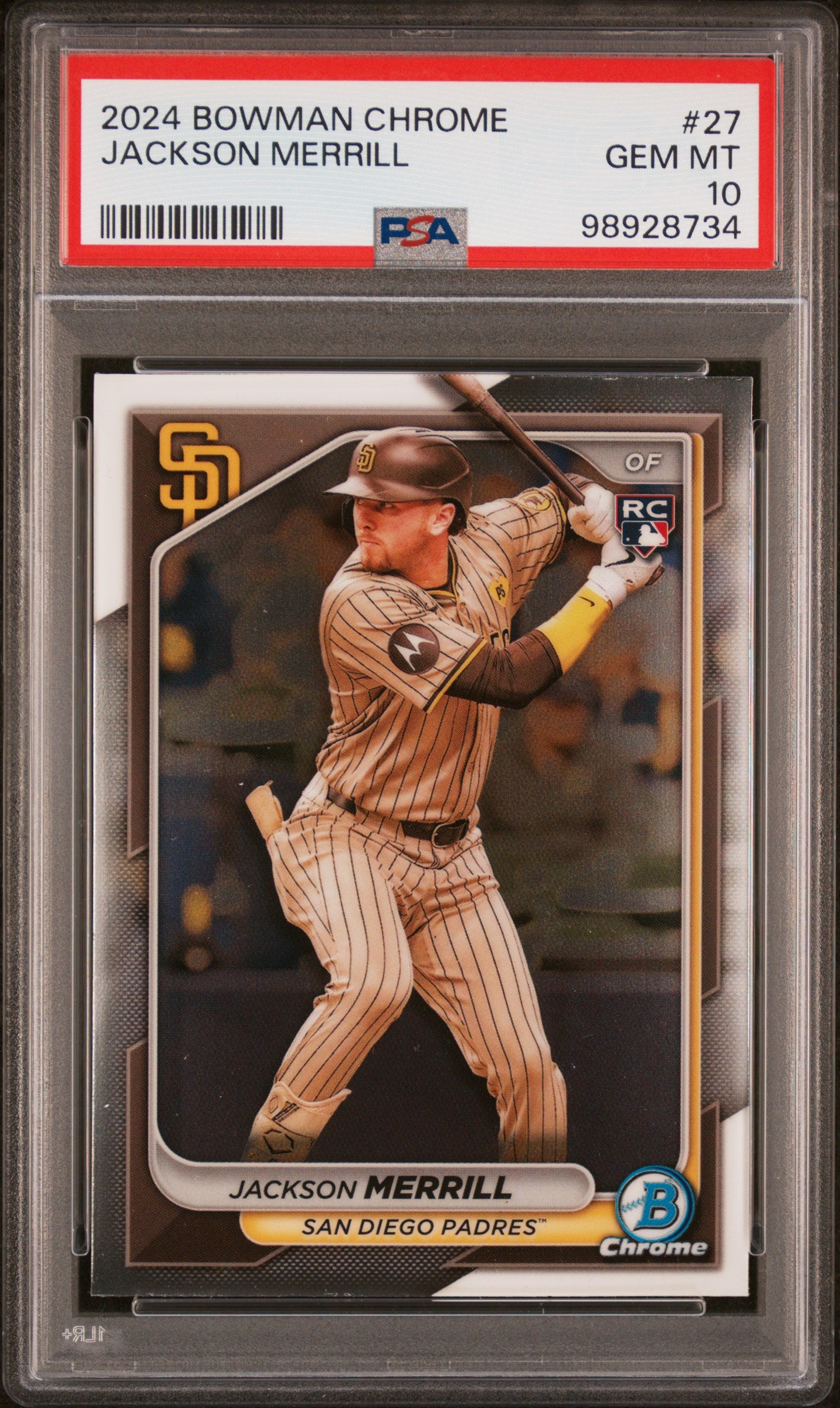 2024 Bowman Chrome #27 Jackson Merrill PSA 10
