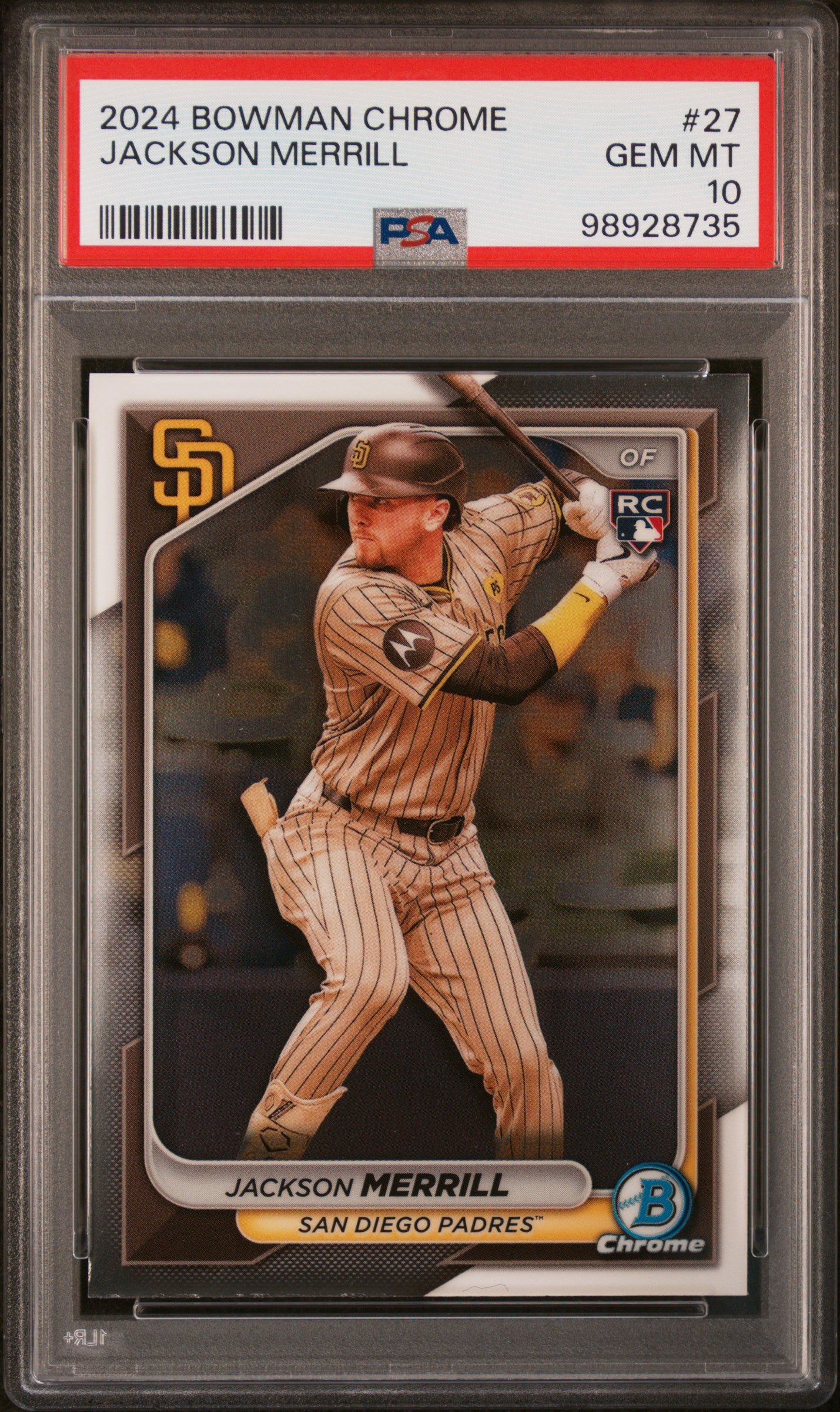 2024 Bowman Chrome #27 Jackson Merrill PSA 10