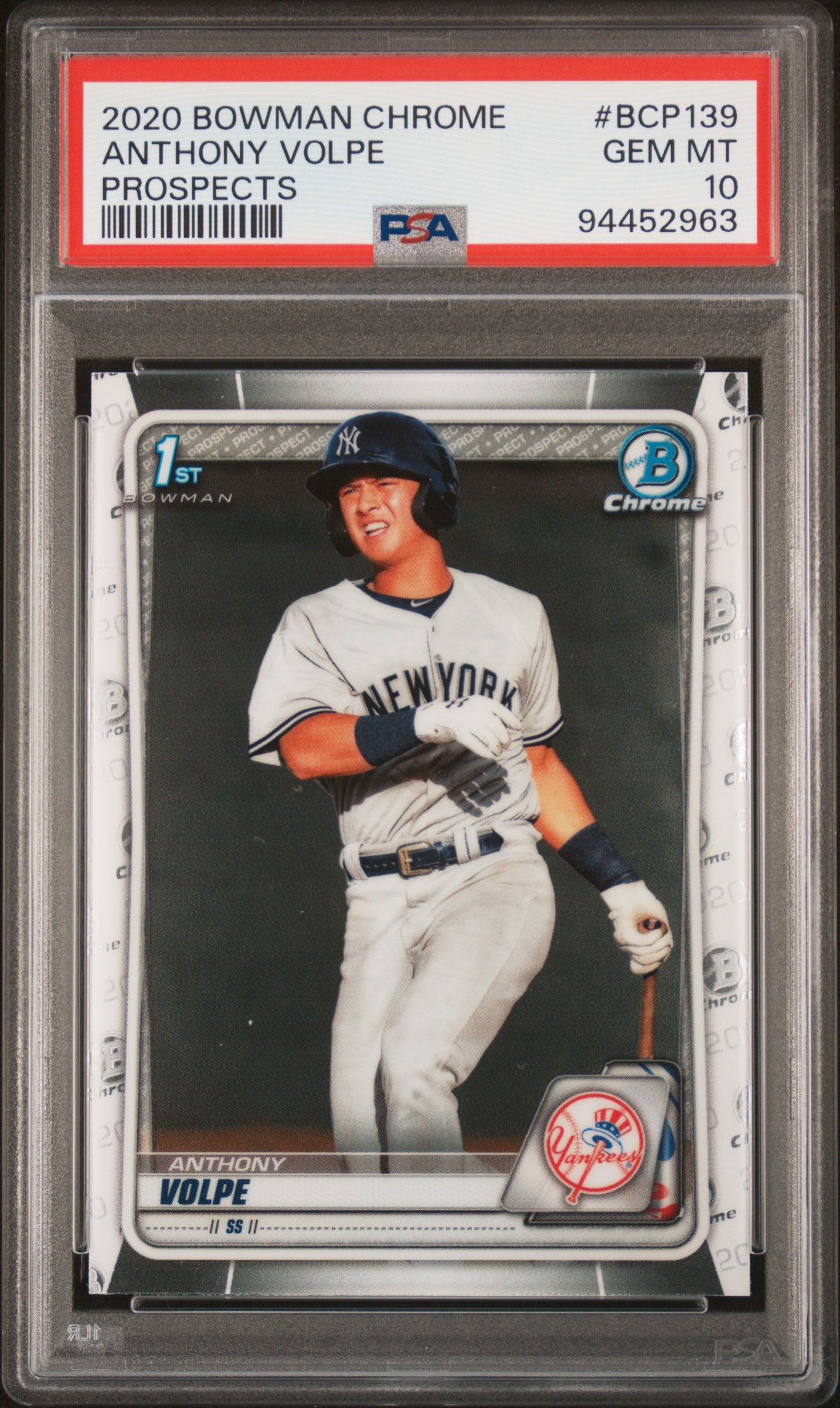 2020 Bowman Chrome Prospects #BCP139 Anthony Volpe Prospects PSA 10