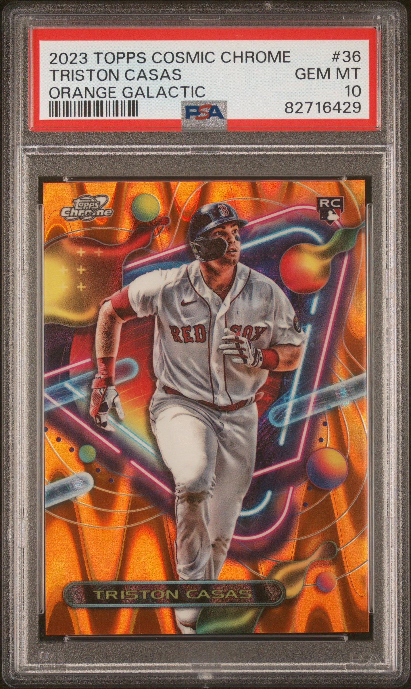 2023 Topps Cosmic Chrome #36 Triston Casas Orange Galactic PSA 10