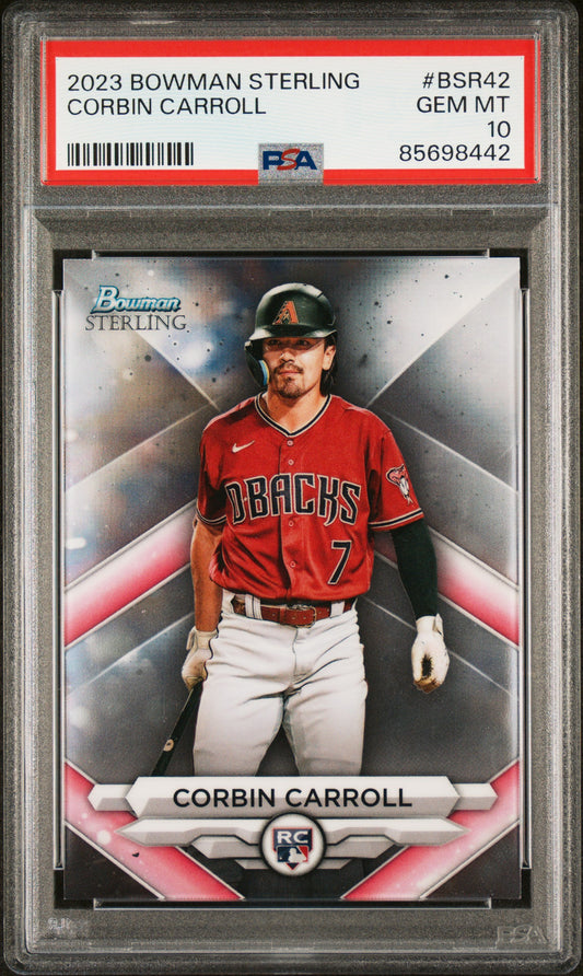 2023 Bowman Sterling #BSR42 Corbin Carroll PSA 10