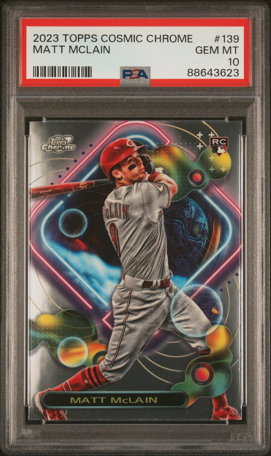 2023 Topps Cosmic Chrome #139 Matt Mclain PSA 10