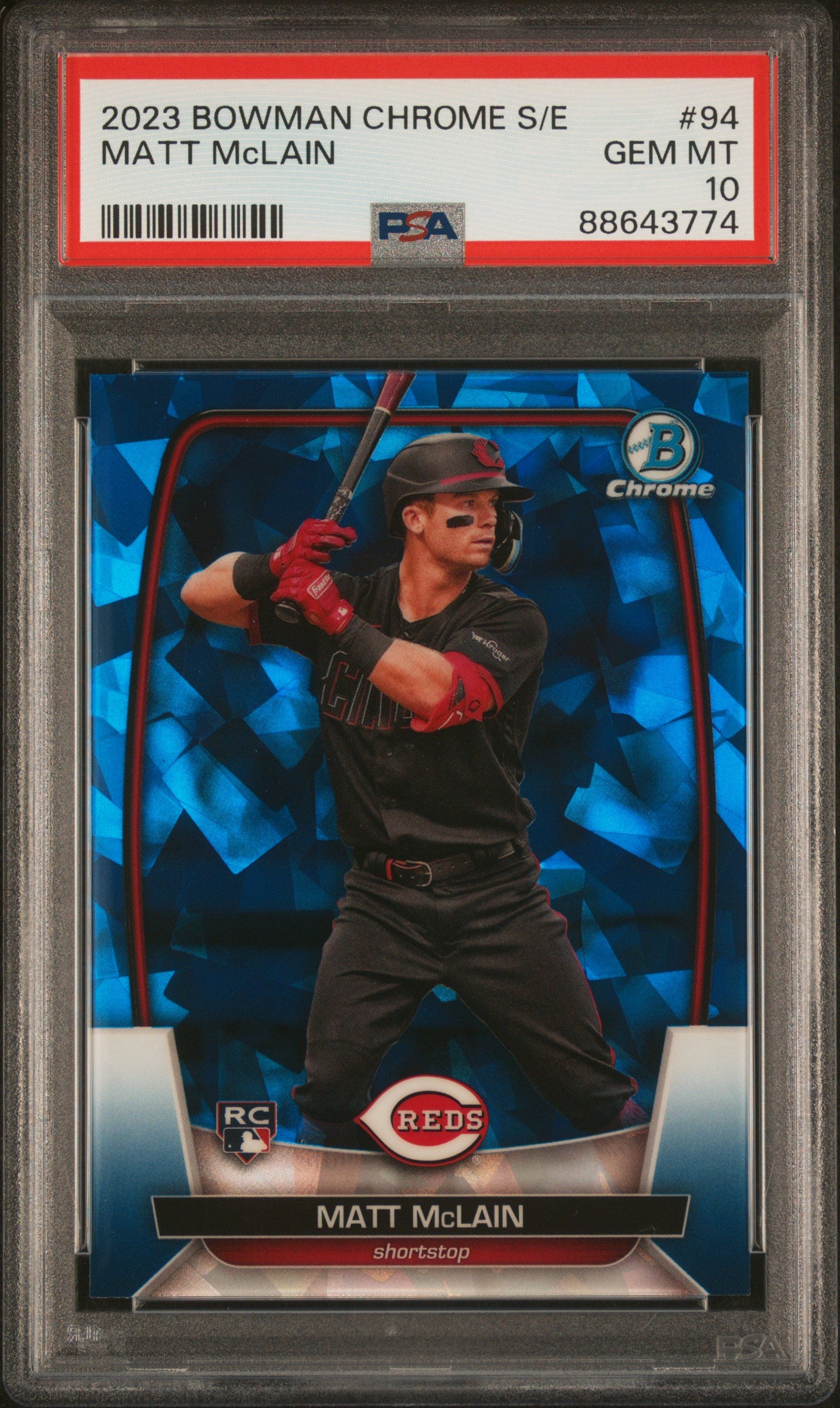2023 Bowman Chrome Sapphire Edition #94 Matt Mclain PSA 10