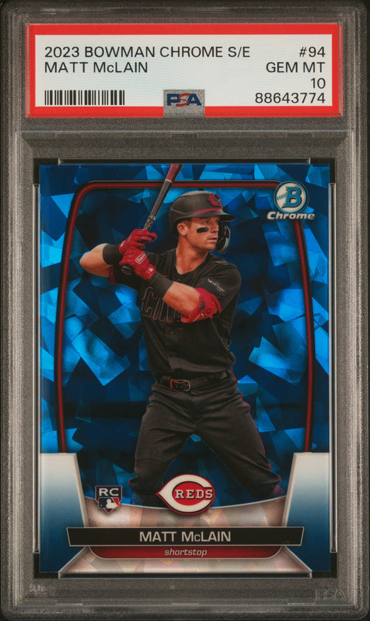 2023 Bowman Chrome Sapphire Edition #94 Matt Mclain PSA 10