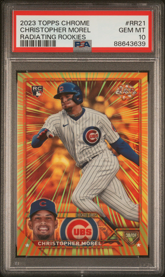 2023 Topps Chrome Radiating Rookies #RR21 Christopher Morel Update PSA 10