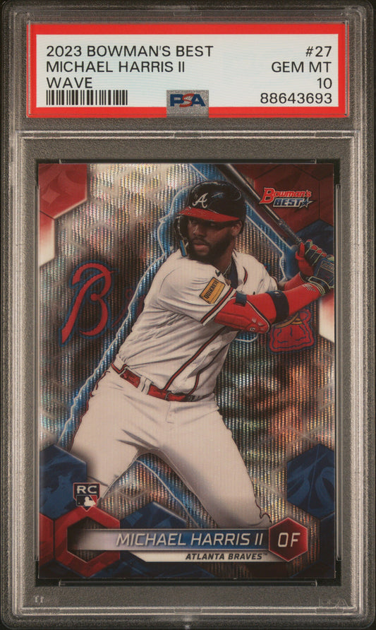 2023 Bowman'S Best #27 Michael Harris Ii Wave Refractor PSA 10