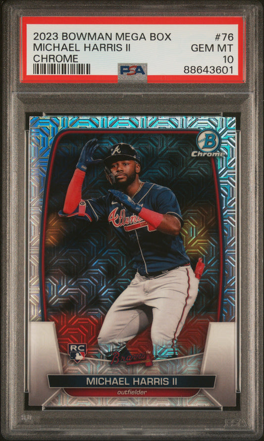 2023 Bowman Mega Box Chrome #76 Michael Harris Ii Chrome PSA 10