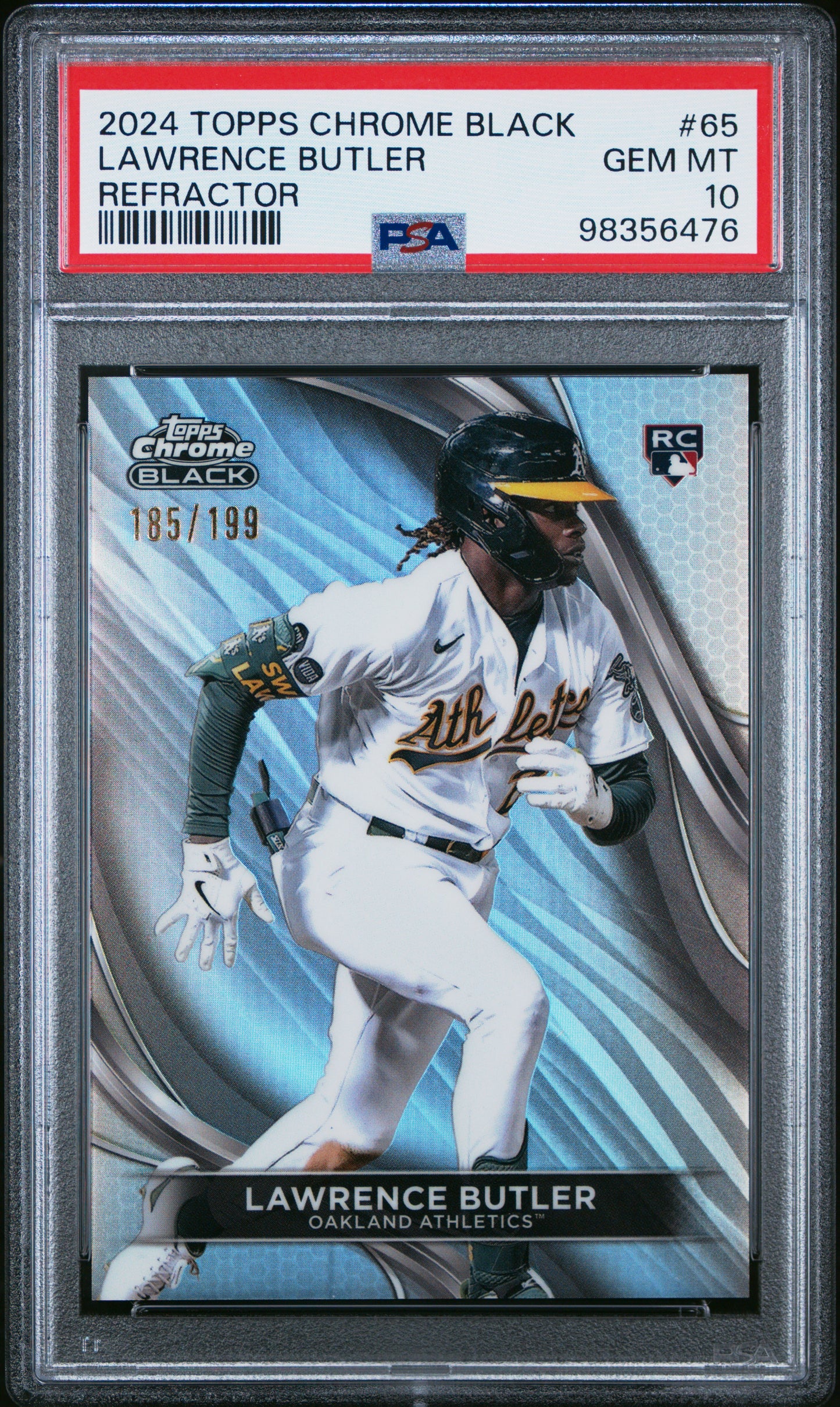 2024 Topps Chrome Black #65 Lawrence Butler Refractor PSA 10