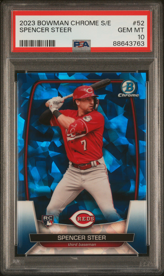 2023 Bowman Chrome Sapphire Edition #52 Spencer Steer PSA 10