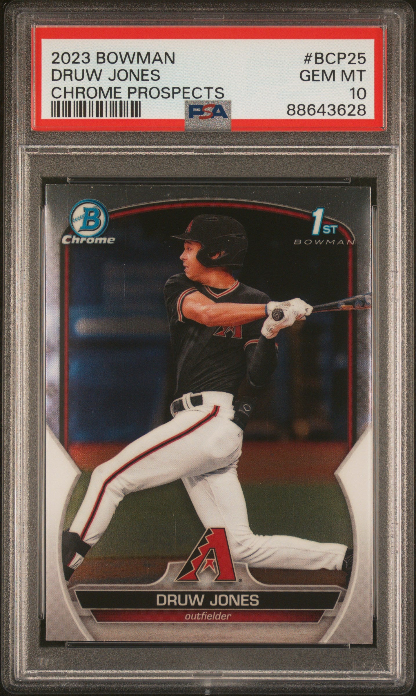 2023 Bowman Chrome Prospects #BCP25 Druw Jones Chrome Prospects PSA 10