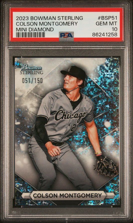 2023 Bowman Sterling #BSP51 Colson Montgomery Mini Diamond/150 PSA 10