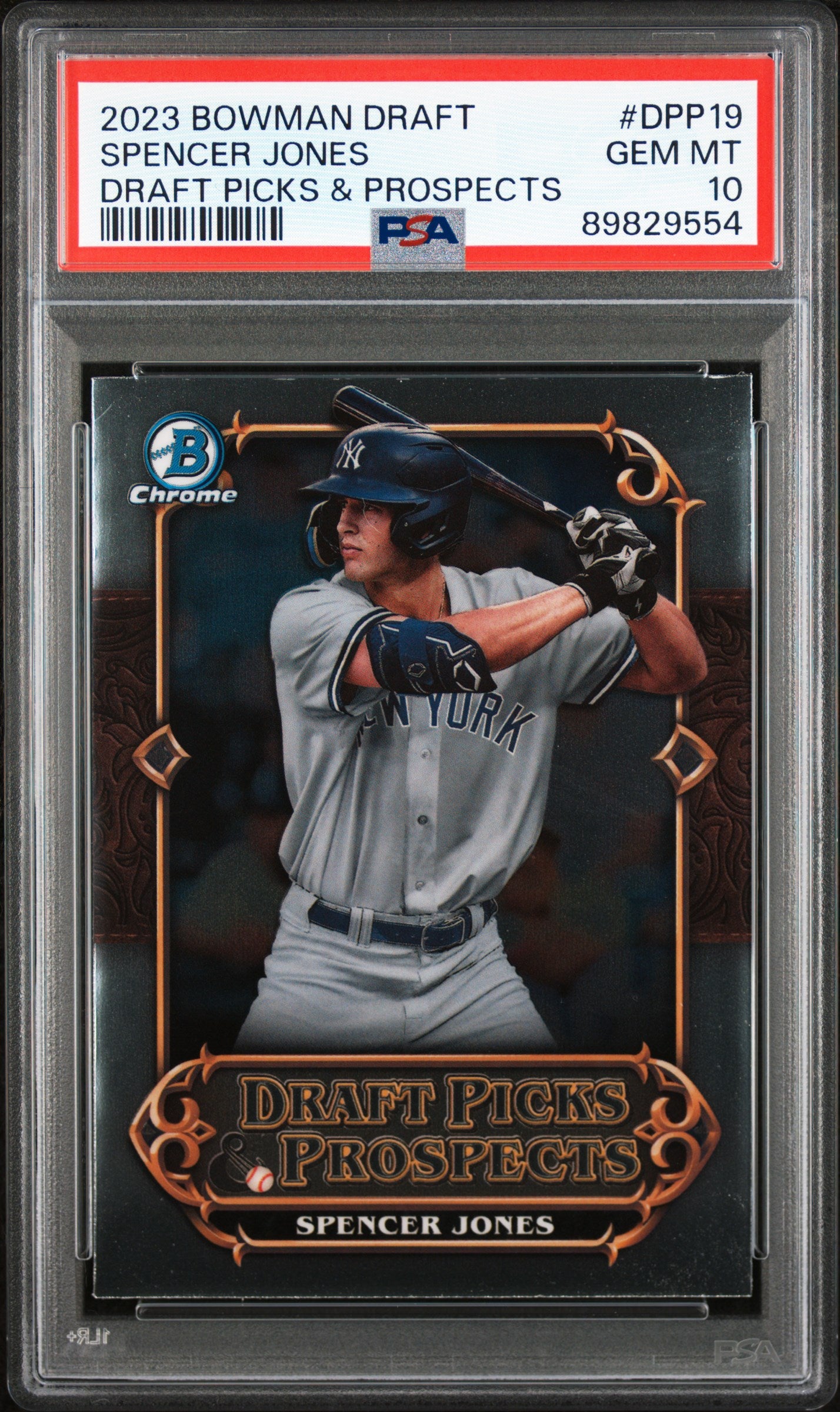2023 Bowman Draft Draft Picks & Prospects #DPP19 Spencer Jones PSA 10
