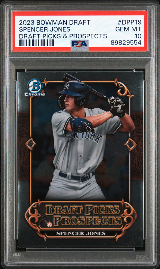 2023 Bowman Draft Draft Picks & Prospects #DPP19 Spencer Jones PSA 10