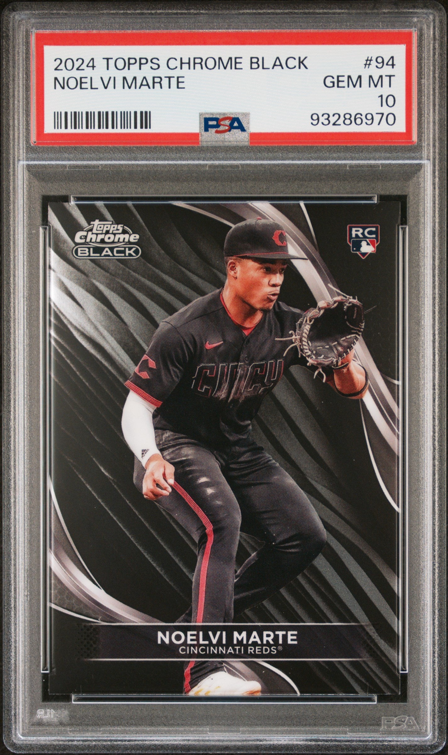2024 Topps Chrome Black #94 Noelvi Marte PSA 10