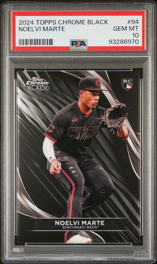 2024 Topps Chrome Black #94 Noelvi Marte PSA 10