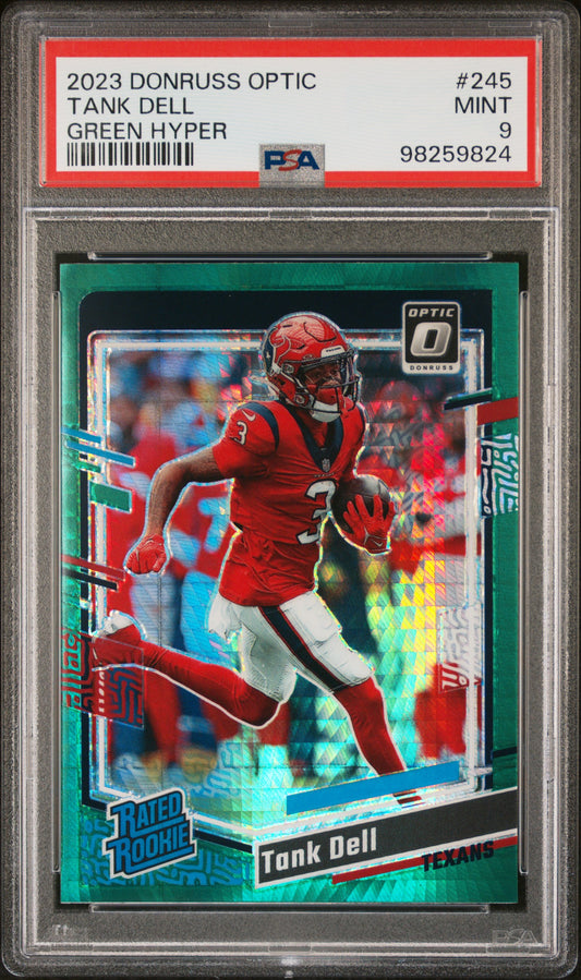 2023 Panini Donruss Optic #245 Tank Dell Green Hyper PSA 9