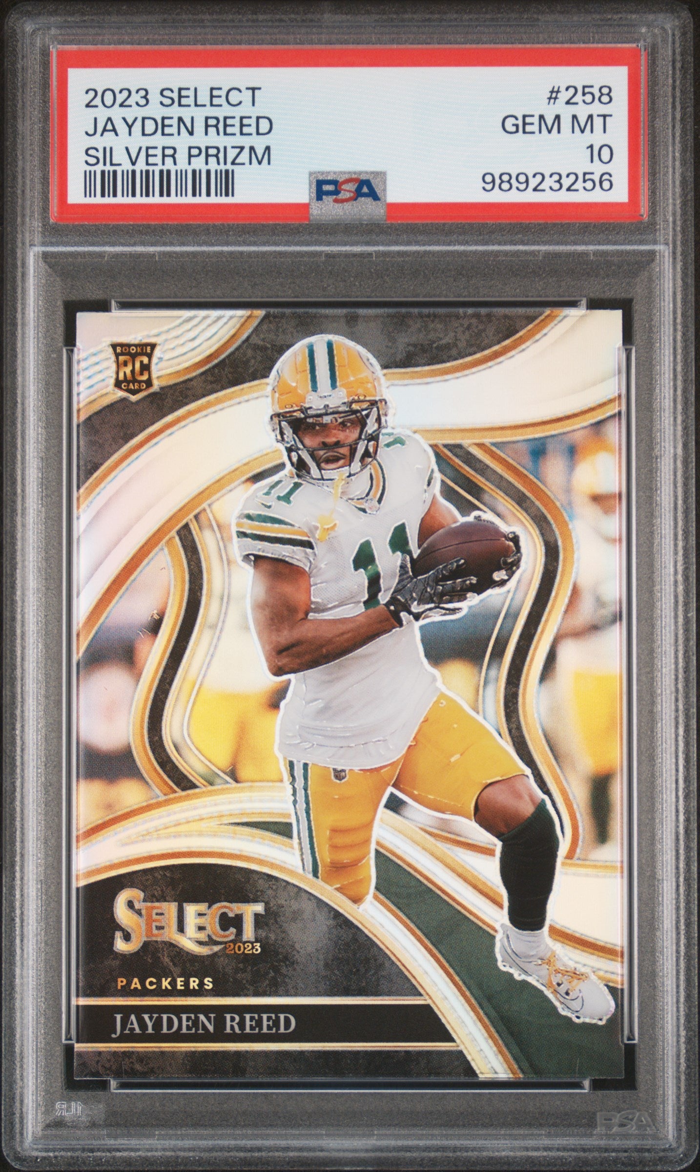 2023 Panini Select #258 Jayden Reed Silver Prizm PSA 10
