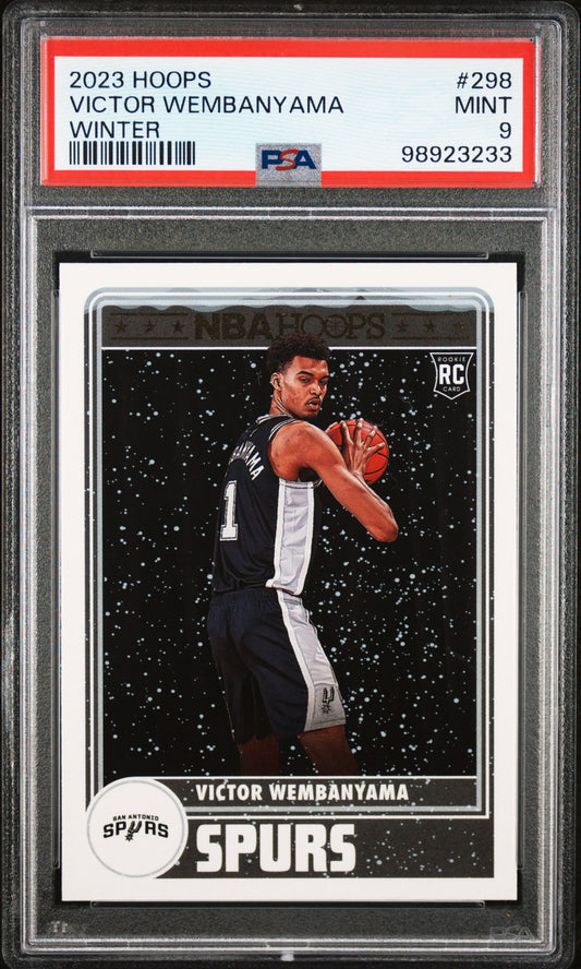 2023 Panini NBA Hoops #298 Victor Wembanyama Winter PSA 9