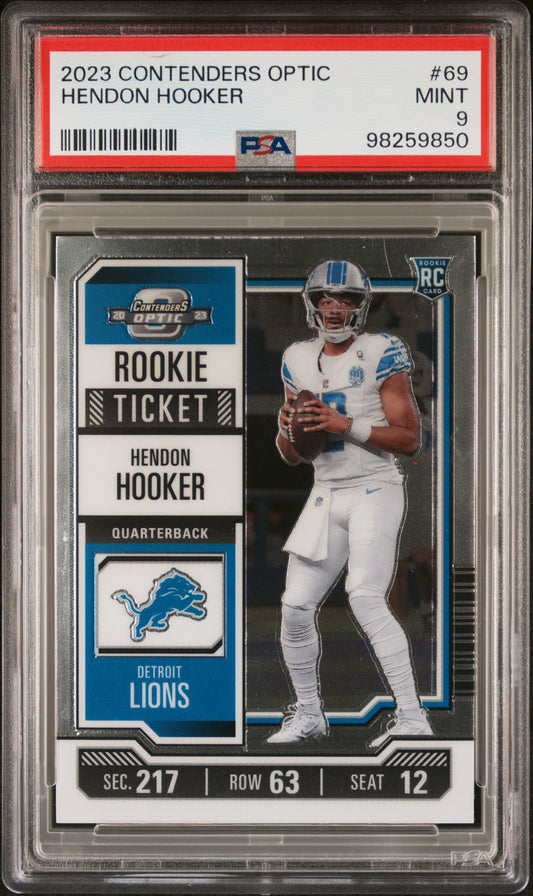 2023 Panini Contenders Optic #69 Hendon Hooker PSA 9