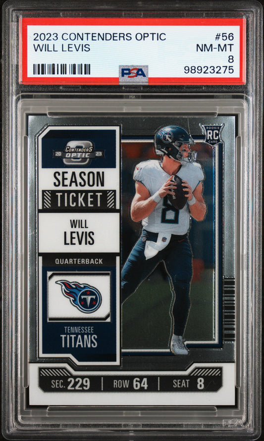 2023 Panini Contenders Optic #56 Will Levis PSA 8