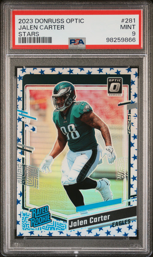 2023 Panini Donruss Optic #281 Jalen Carter Stars PSA 9