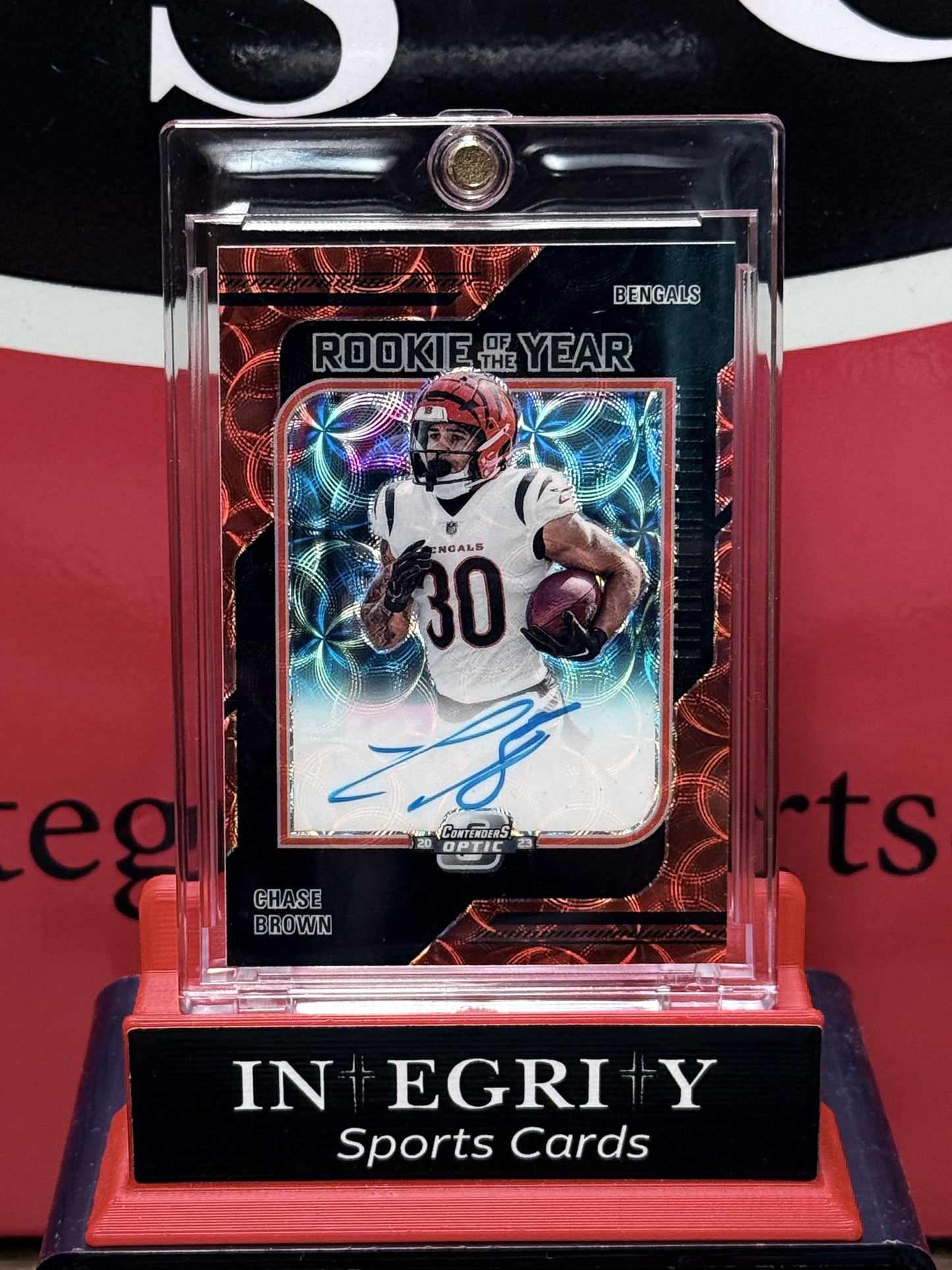 23 Panini Contenders Optic Chase Brown Rookie Of The Year Auto Black Scope /25