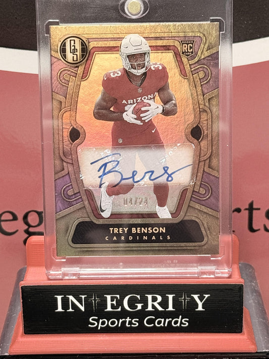 Trey Benson Auto 2024 Panini Gold Standard Golden Debuts RC 20/24 Rose Gold