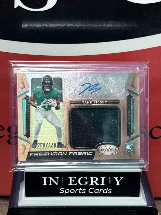 2023 Panini Certified TANK BIGSBY RC AUTO /349 Jersey Patch RPA AUBURN JAGUARS