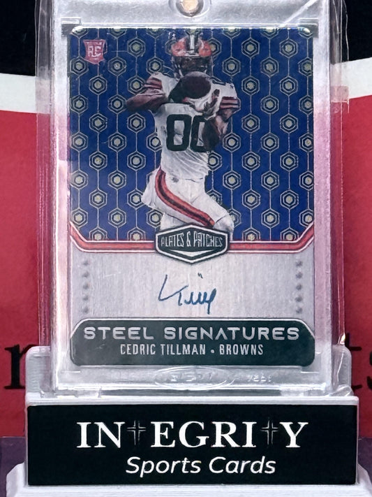 CEDRIC TILLMAN 2023 Plates & Patches #RSSCTI RC Auto Steel Plate #/50