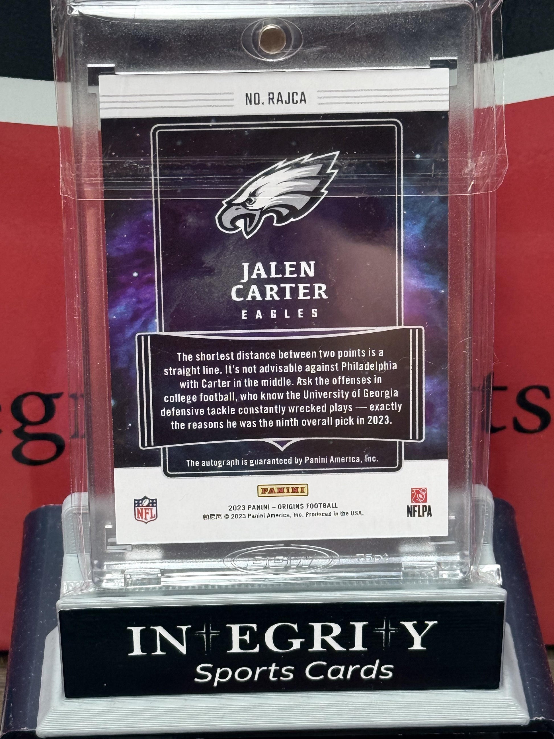 2023 Panini Origins #RAJCA Jalen Carter Rookie Auto