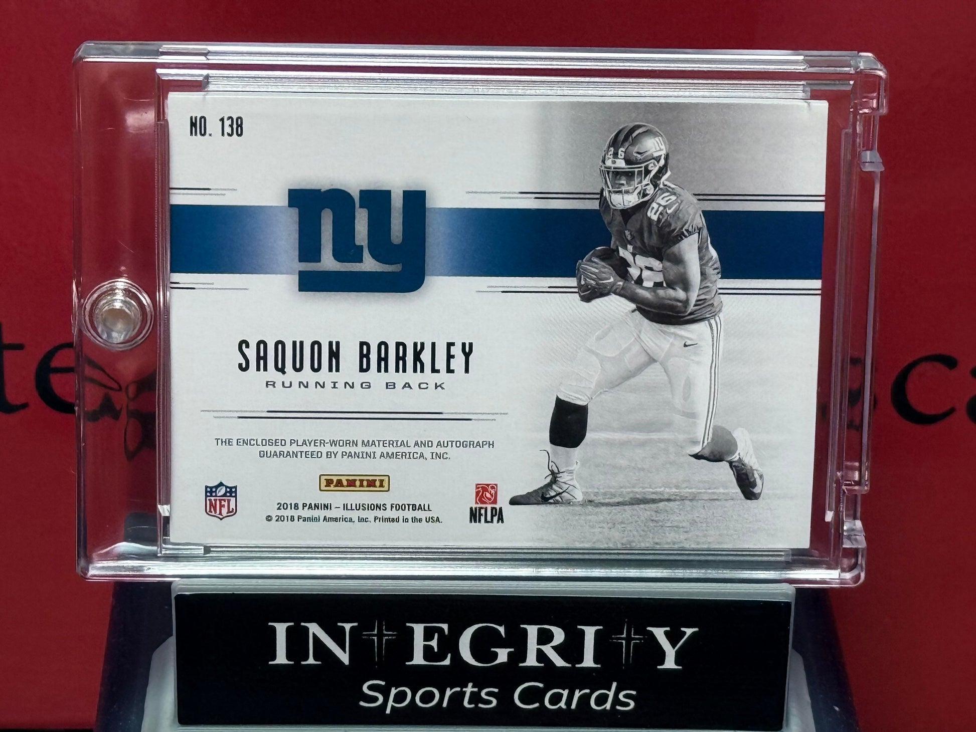 2018 Panini Illusions #138 Saquon Barkley Blue