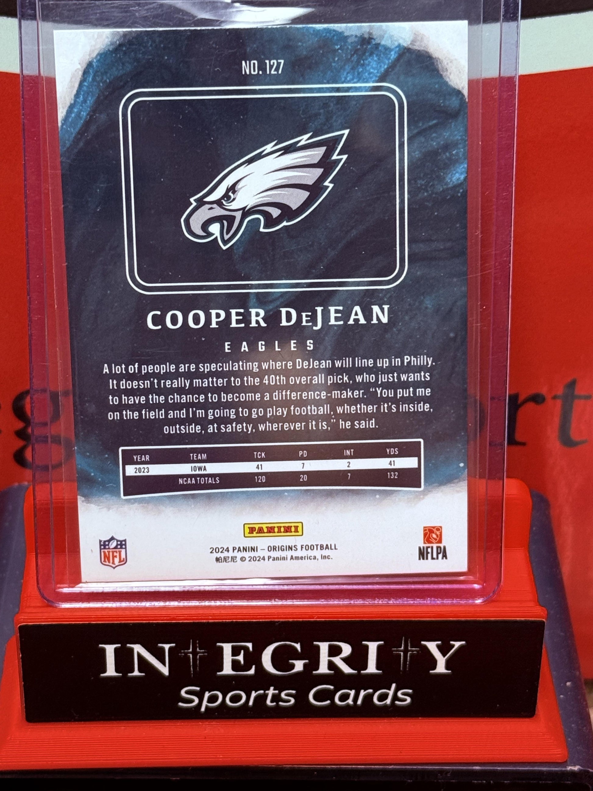 2024 Panini Origins #127 Cooper DeJean Holo Red #/299