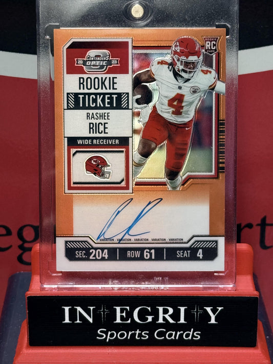 2023 Panini Contenders Optic #129 Rashee Rice Orange #/35