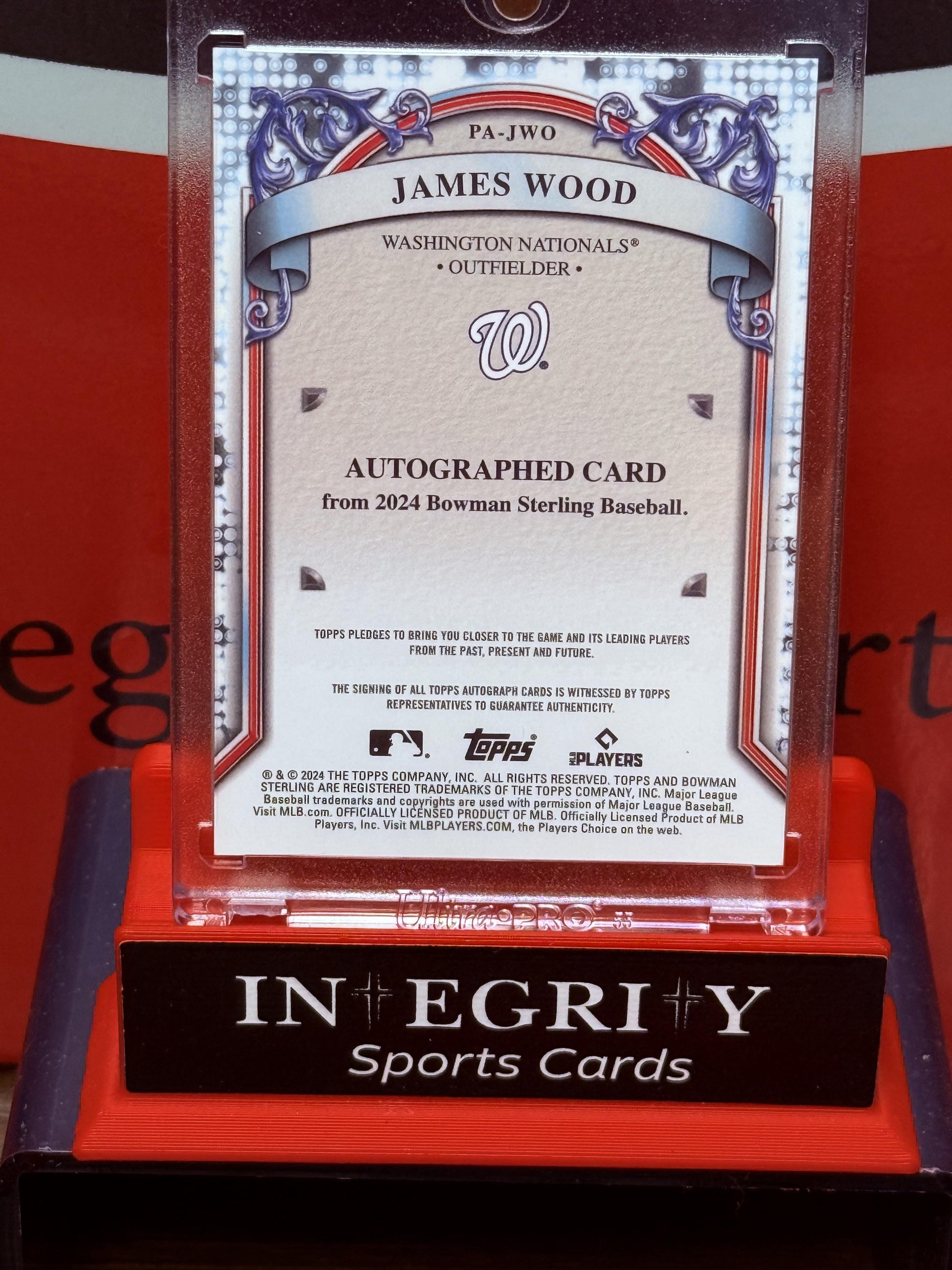 2024 Bowman Sterling #PA-JWO James Wood Orange/75