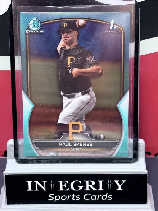 2023 Bowman Draft #BDC-14 Paul Skenes Chrome Sky Blue Refractor