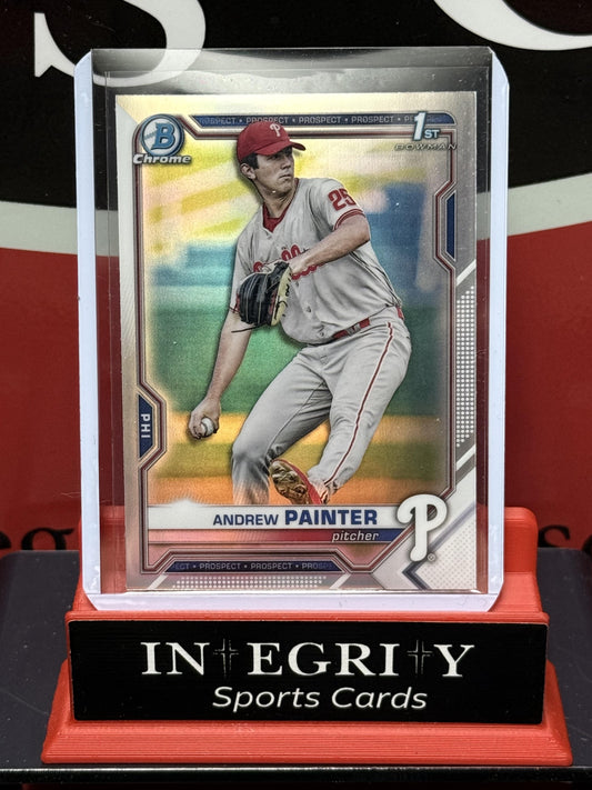 2021 Bowman Draft #BDC-10 Andrew Painter Chrome Refractor