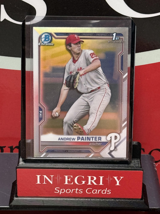 2021 Bowman Draft #BDC-10 Andrew Painter Chrome Refractor