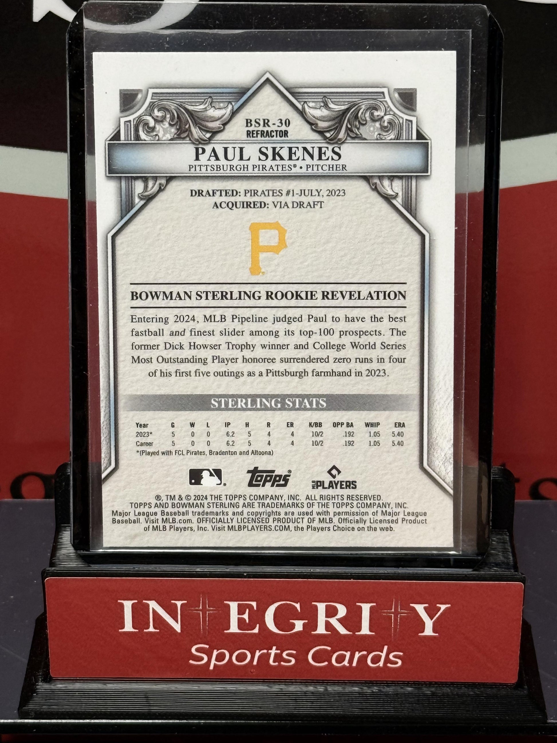 2024 Bowman Sterling #BSR-30 Paul Skenes Refractor #/199