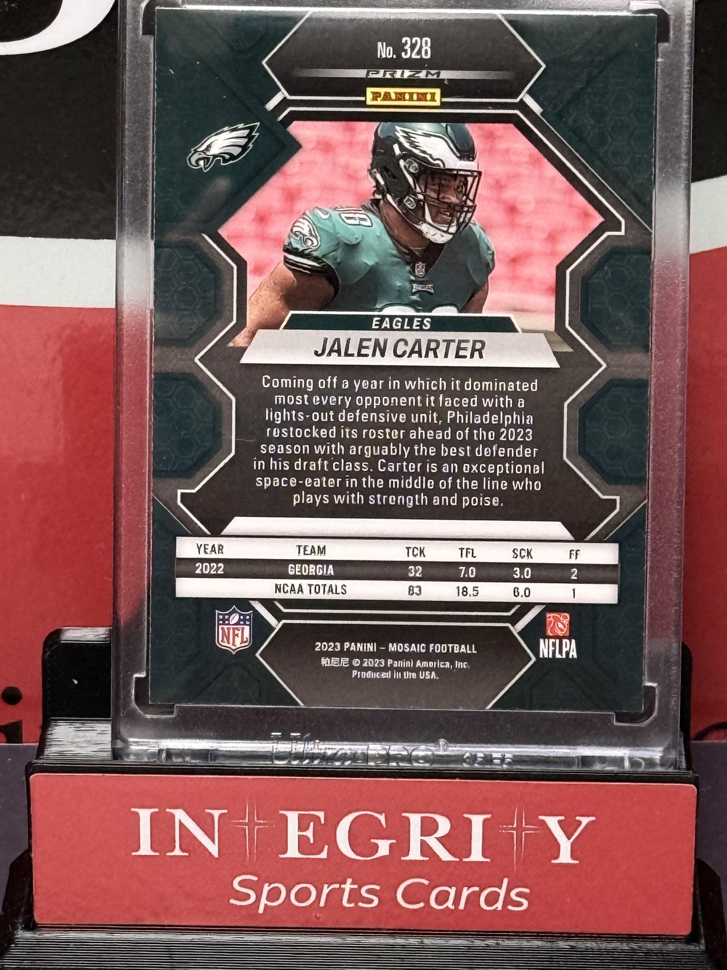 2023 Panini Mosaic #328 Jalen Carter Red Sparkle
