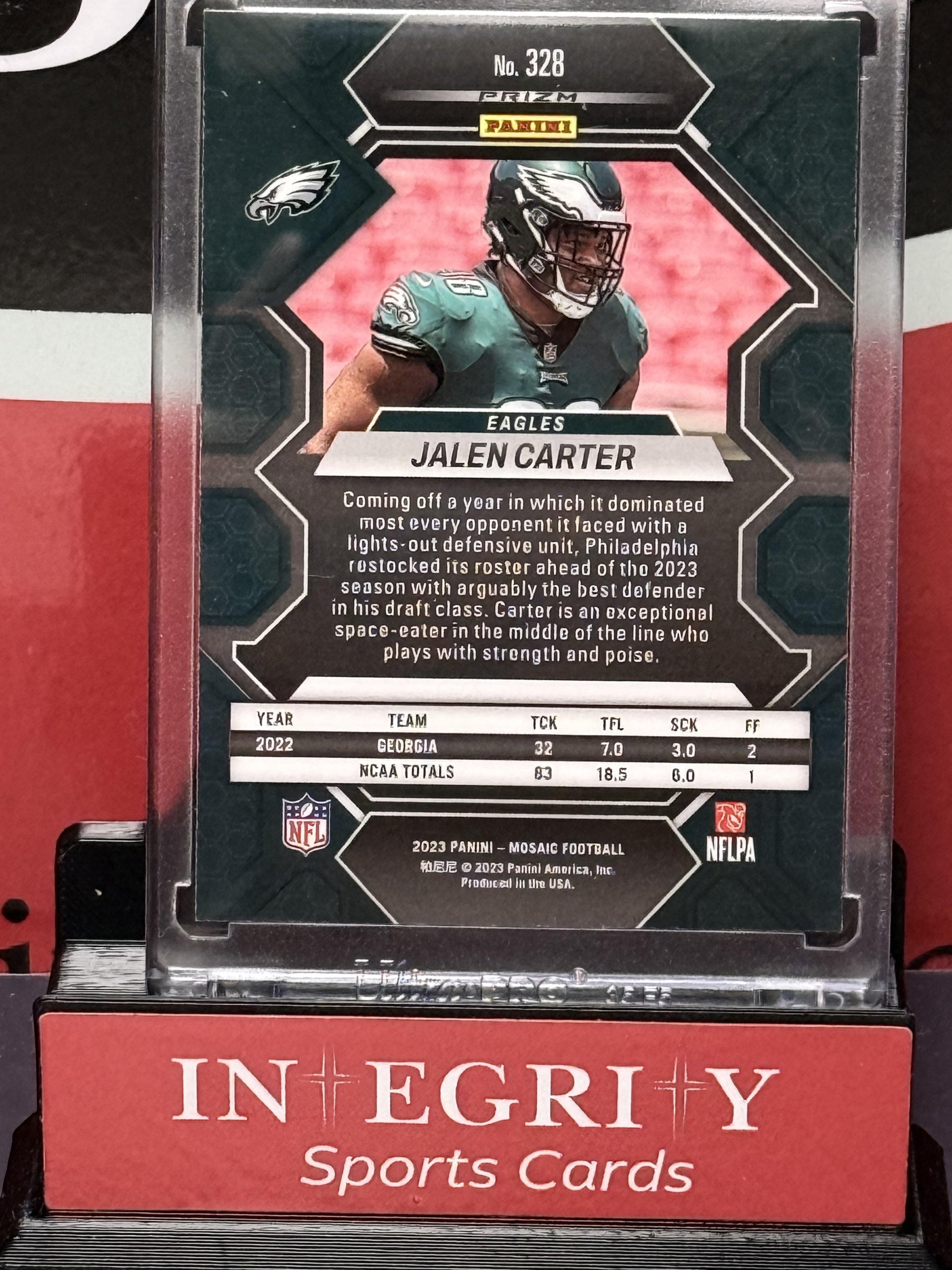 2023 Panini Mosaic #328 Jalen Carter Red Sparkle